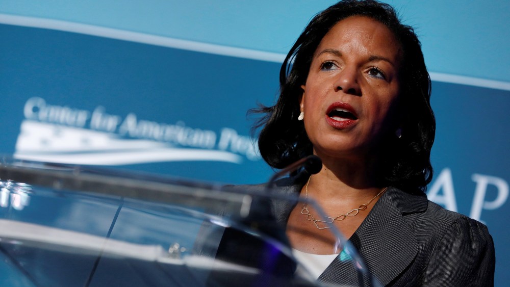 Image: Former National Security Advisor Susan Rice speaks at the Center for American Progress Ideas Conference