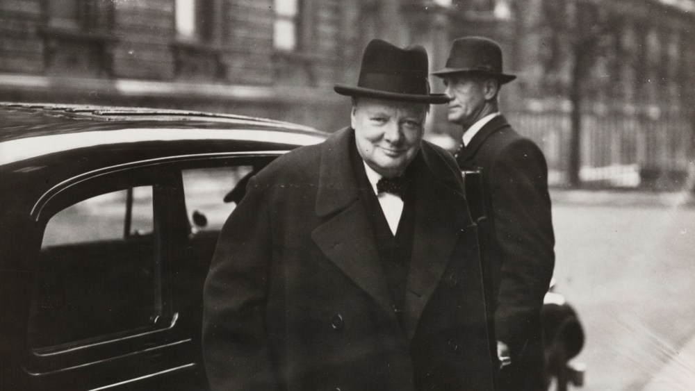 Image: Winston Churchill on his way to the House of Commons, February 1943.