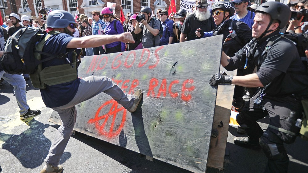 Image: Violent Clashes Erupt at "Unite The Right" Rally In Charlottesville