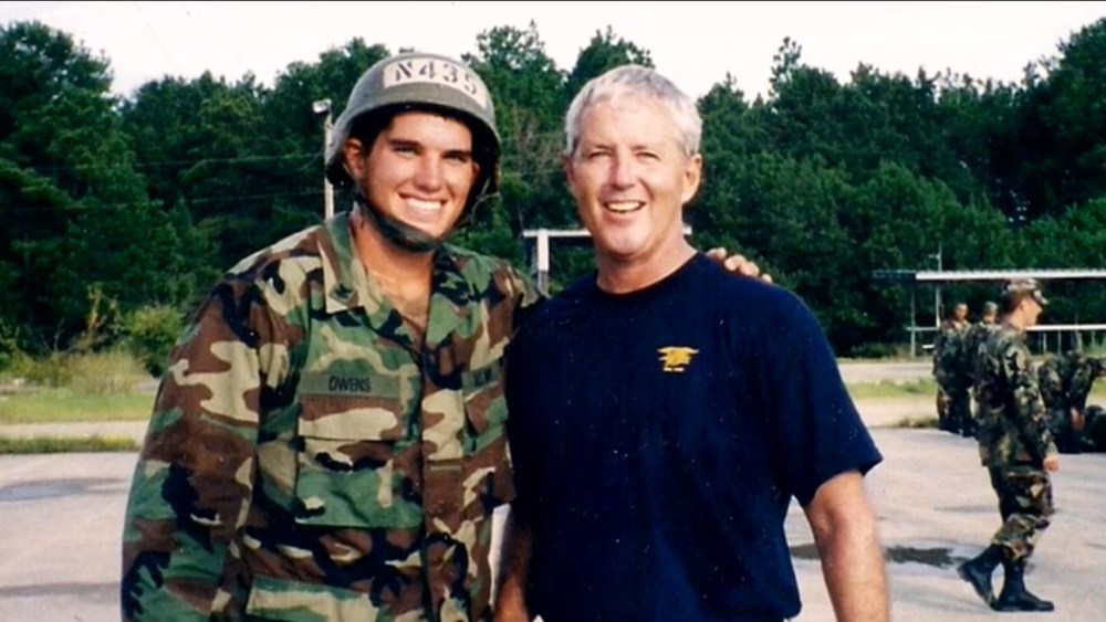 Image: Ryan Owens, left, with his father Bill Owens.