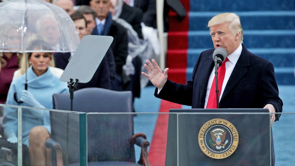 Image: President Donald Trump delivers inaugural address