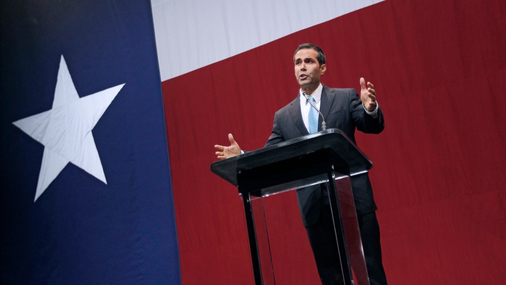 Image: George P. Bush speaks during the victory party
