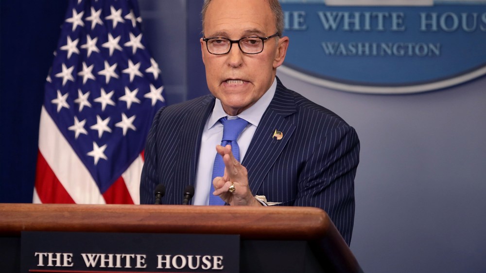 Image: National Economic Council Director Larry Kudlow Holds Press Briefing On G7 Summit In Canada