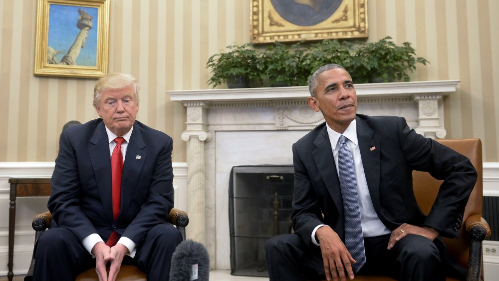 U.S. President Barack Obama meets with President-elect Donald Trump at the White House - DC