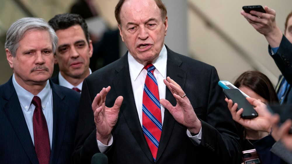 Image: Sen. Richard, Shelby, R-Ala., speaks with reporters on Capitol Hill on Feb. 6, 2019.