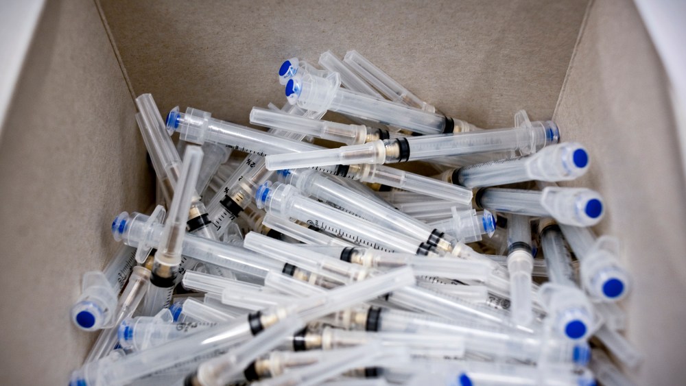 Image: Syringes of the H1N1 vaccination at a clinic in Dallas, Texas, in 2009.