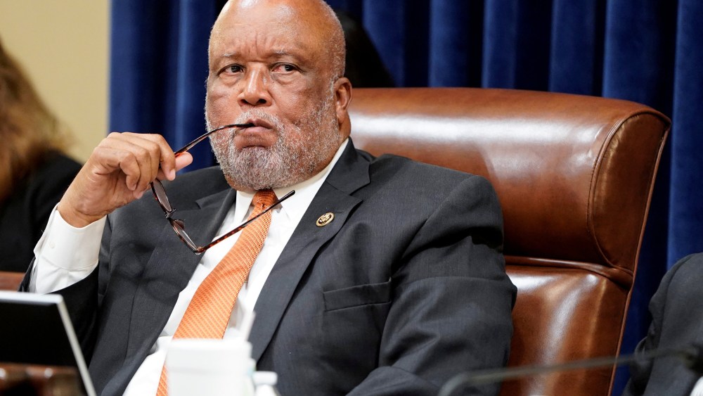 Image: Chairman of the House Homeland Security Committee Thompson (D-MS) listens as DHS Secretary Nielsen testifies on border security on Capitol Hill in Washington