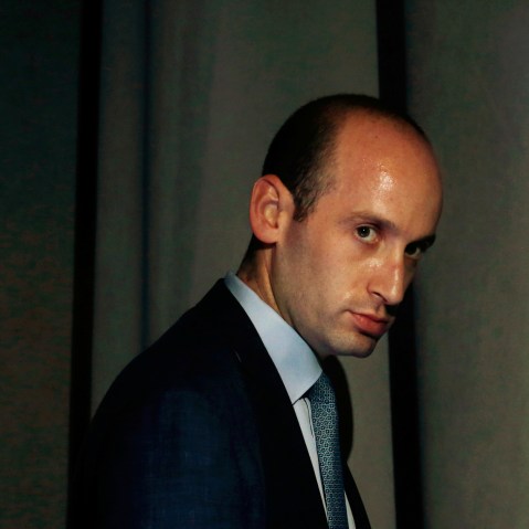 Image: White House policy adviser Stephen Miller is seen at the Ohio Republican Party State Dinner in Columbus on Aug. 24, 2018.