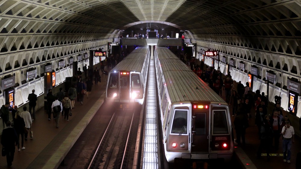 Image: Metro trains arrive at the Gallery Place-Chinatown Station in Washington, D.C., on March 15, 2016.