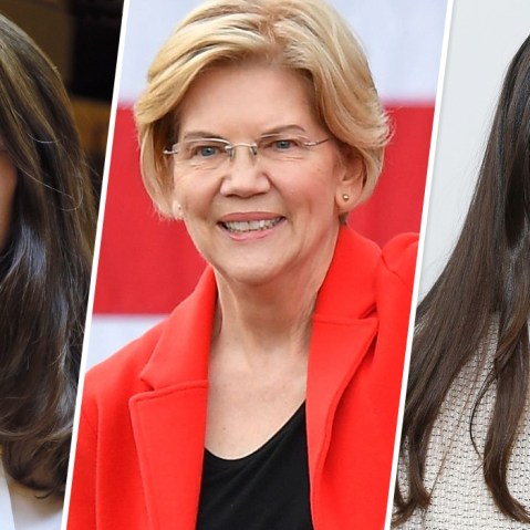 Image: Melinda Gates, Elizabeth. Warren and Alexandria Ocasio-Cortez