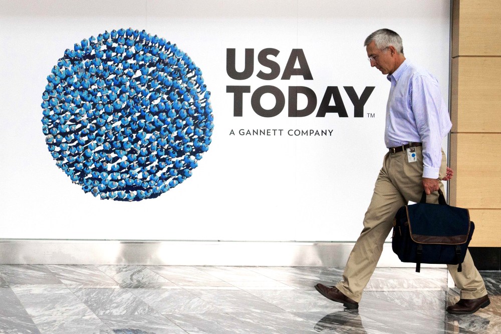 Image: FILES-US-MEDIA-NEWSPAPER-TAKEOVER-GANNET-TRIBUNE