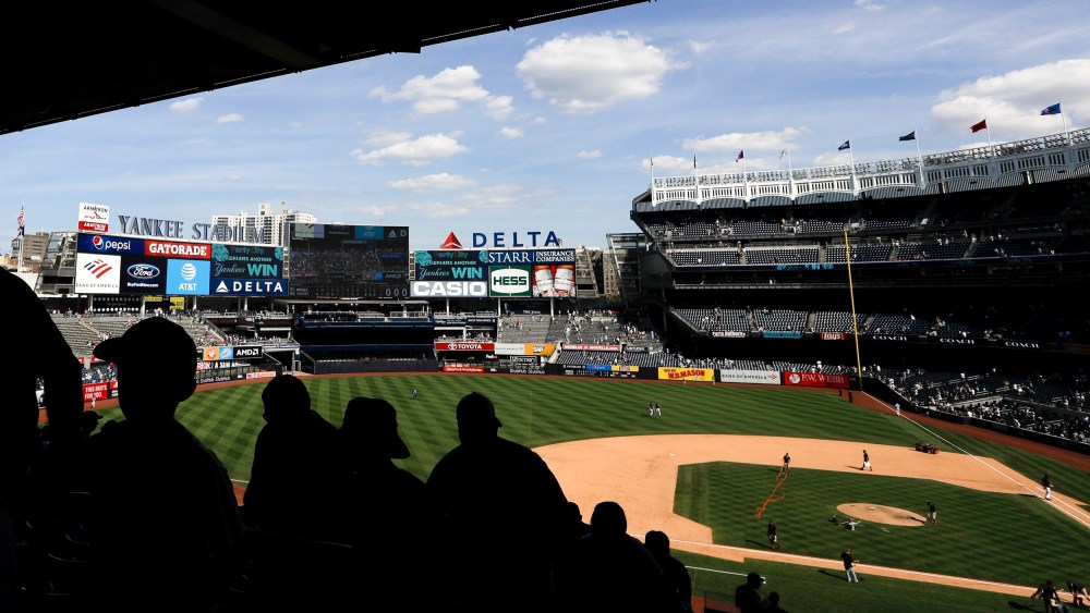 Image: Fans leave Yankee Stadium in New York on Aug. 12, 2019.