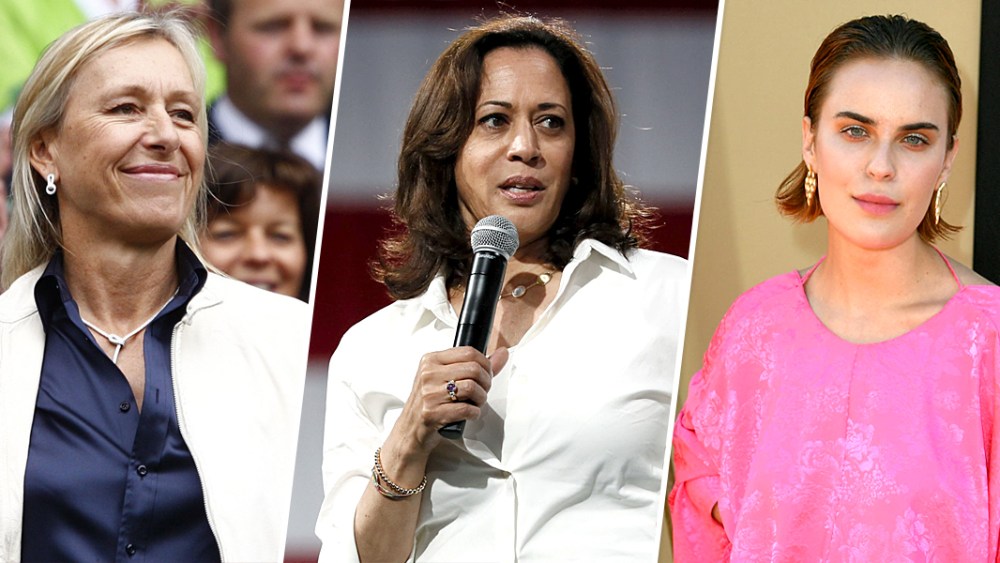Martina Navratilova, Sen. Kamala Harris and Tallulah Willis.