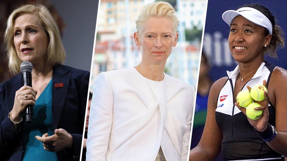 Kirsten Gillibrand, Naomi Osaka and Tilda Swinton.