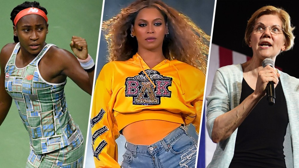 Coco Gauff, Beyonce and Elizabeth Warren