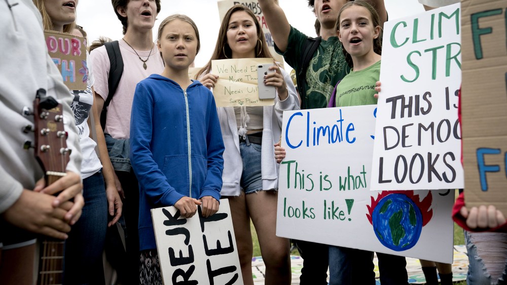Image: Teen Activist Greta Thunberg Joins Climate Strike Outside The White House
