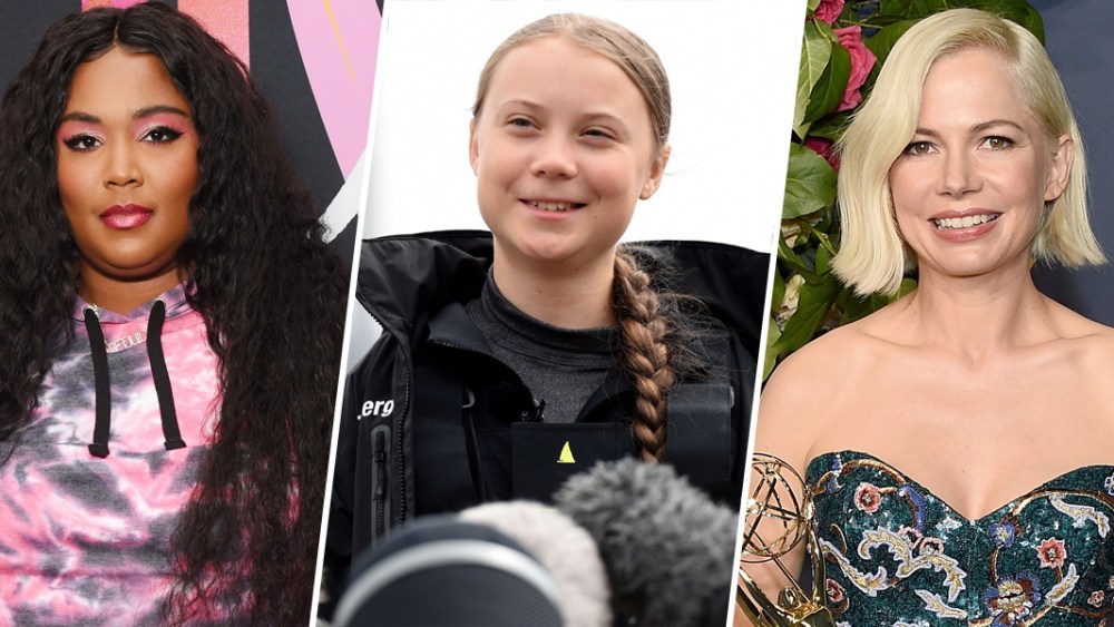Image: Lizzo, Greta Thunberg and Michelle Williams