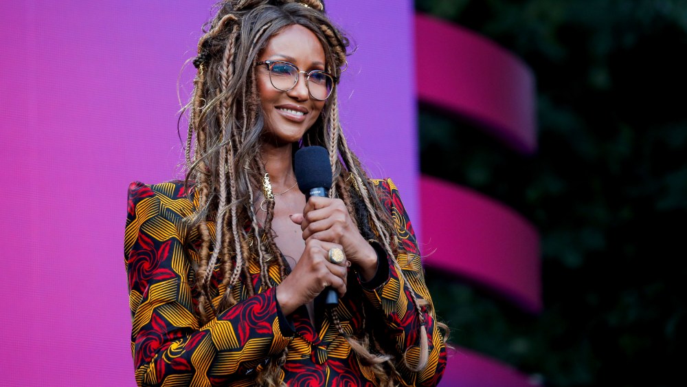 Image: Iman speaks at the Global Citizen Festival in Central Park on Sept. 28, 2019.