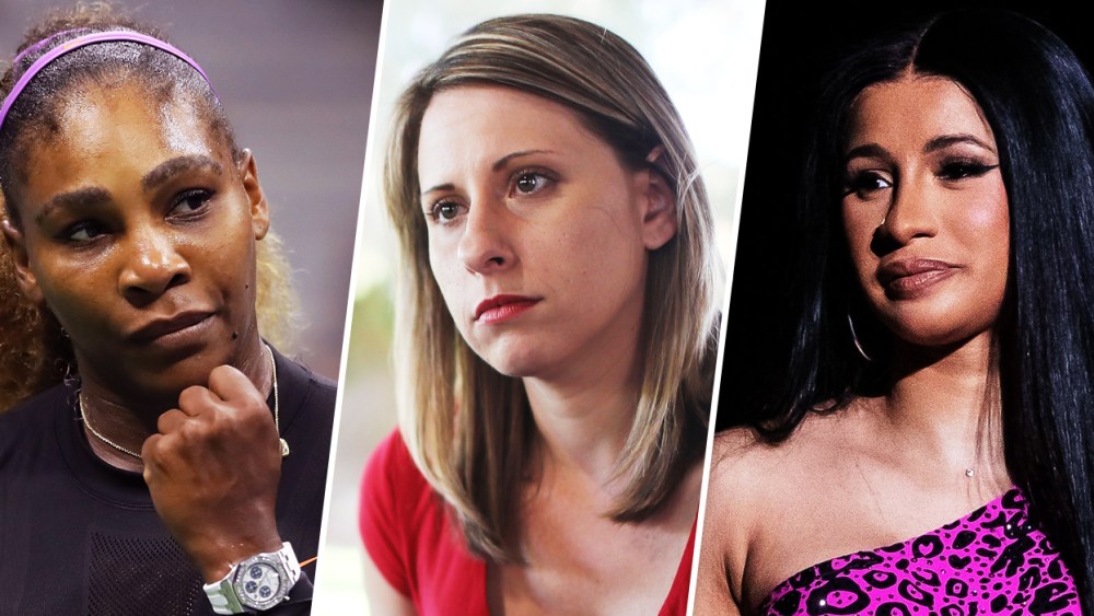 Image: Serena Williams, Katie Hill and Cardi B.