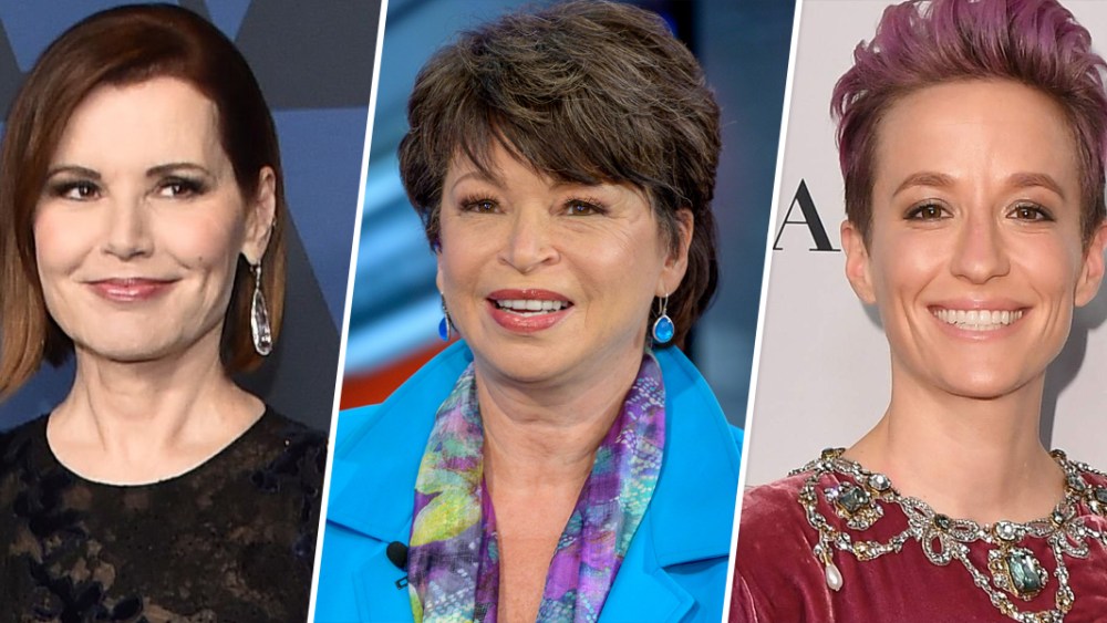 Image: Geena Davis Valerie Jarrett  Megan rapinoe