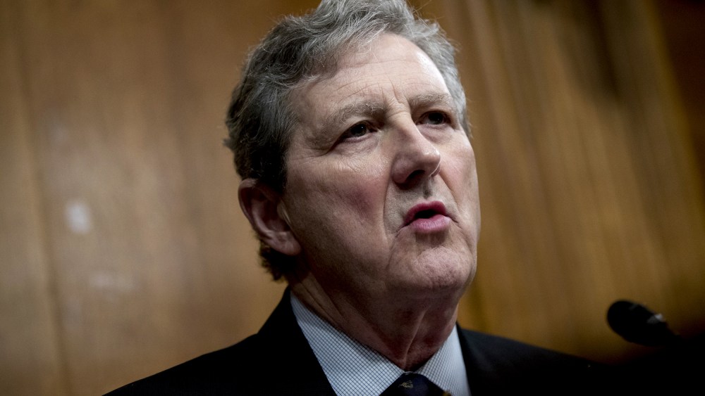 Image: Sen. John Kennedy, R-La., speaks at a hearing with the Senate Judiciary Committee on July 12, 2017.