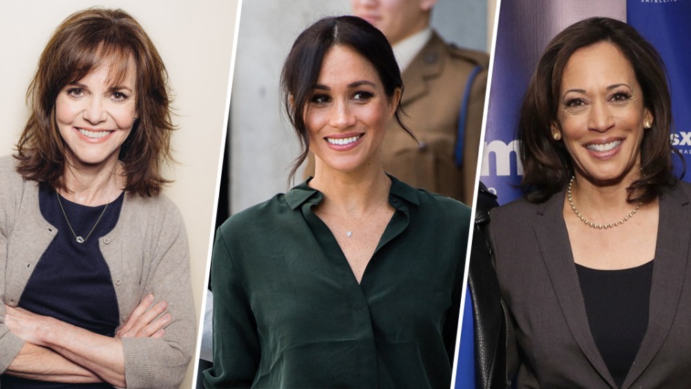 Actress Sally Field, Meghan, Duchess of Sussex, and Senator Kamala Harris.