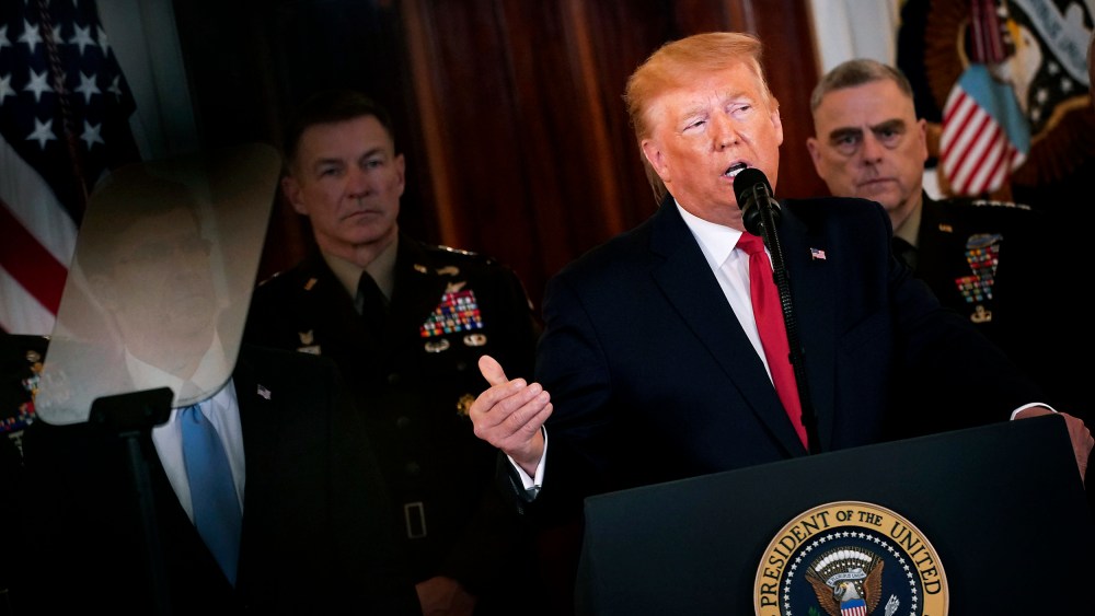 President Trump Delivers Statement On Iranian Missile Attacks On U.S.-Iraqi Bases