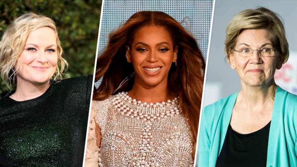 Amy Poehler, Beyonce and Elizabeth Warren