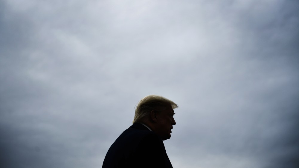 Image: President Donald Trump speaks to the press on the South Lawn of the White House on Feb. 7, 2020.