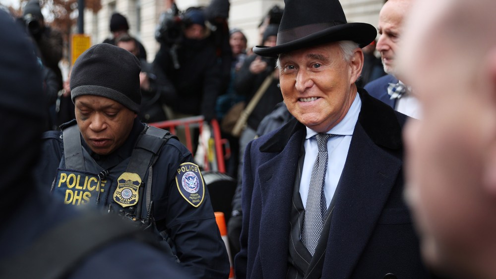 Image: Roger Stone, former adviser and confidante to President Donald Trump, leaves the Federal District Court for the District of Columbia after being sentenced