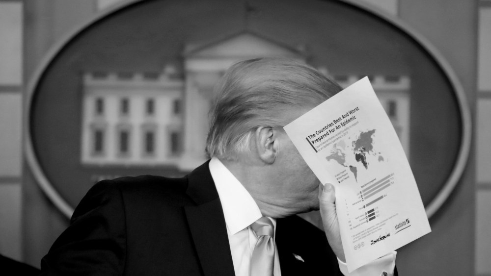 Image: President Donald Trump holds news conference on the coronavirus outbreak at the White House