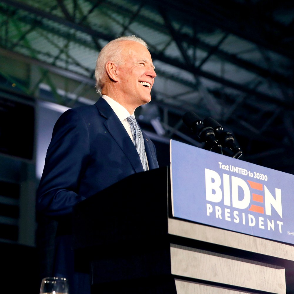 Image: Democratic U.S. presidential candidate and former Vice President Joe Biden addresses supporters at his South Carolina primary night rally in Columbia, South Carolina, U.S.