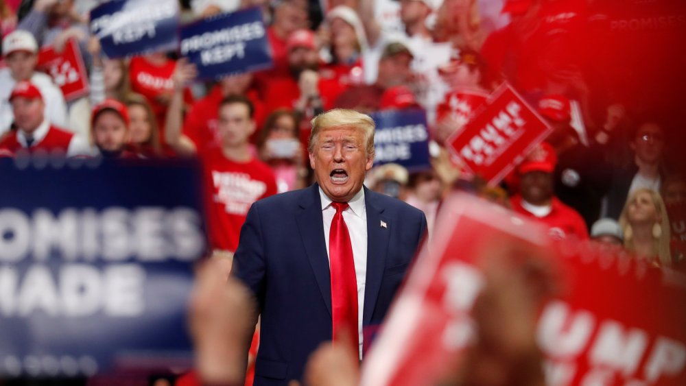 Image: U.S. President Donald Trump speaks at a campaign rally in Charlotte