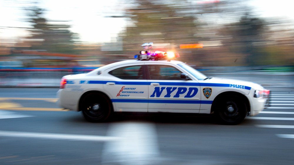 NYPD's units patrol 59th Street before the Macy's Thanksgiving Day Parade on Nov. 26, 2015, in New York.