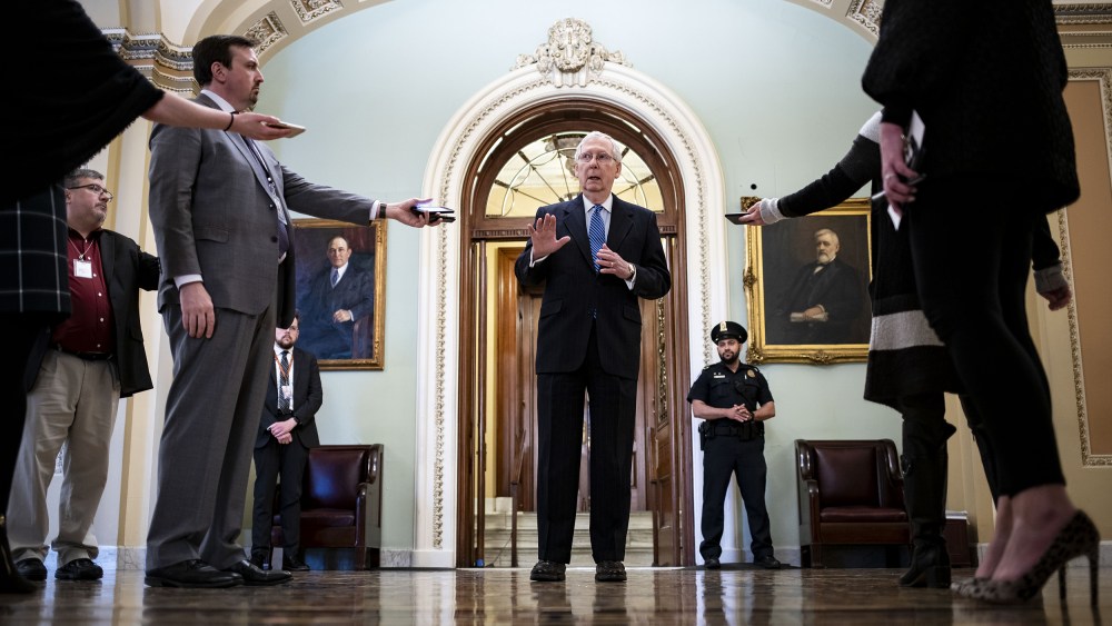 U.S. Senate Meets As Virus Rescue Plan Stalls