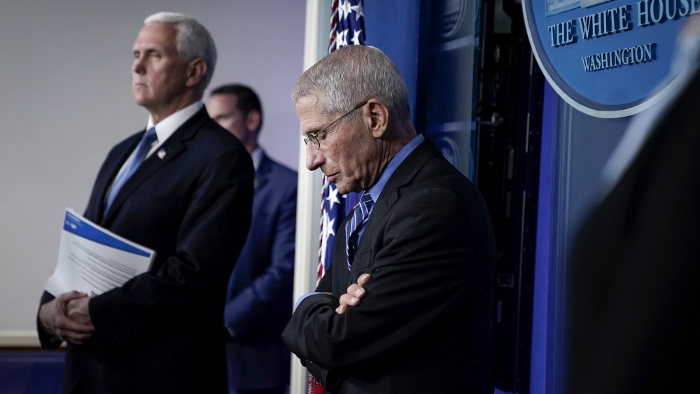 Image: Dr. Anthony Fauci at a coronavirus task force briefing at the White House on March 24, 2020.