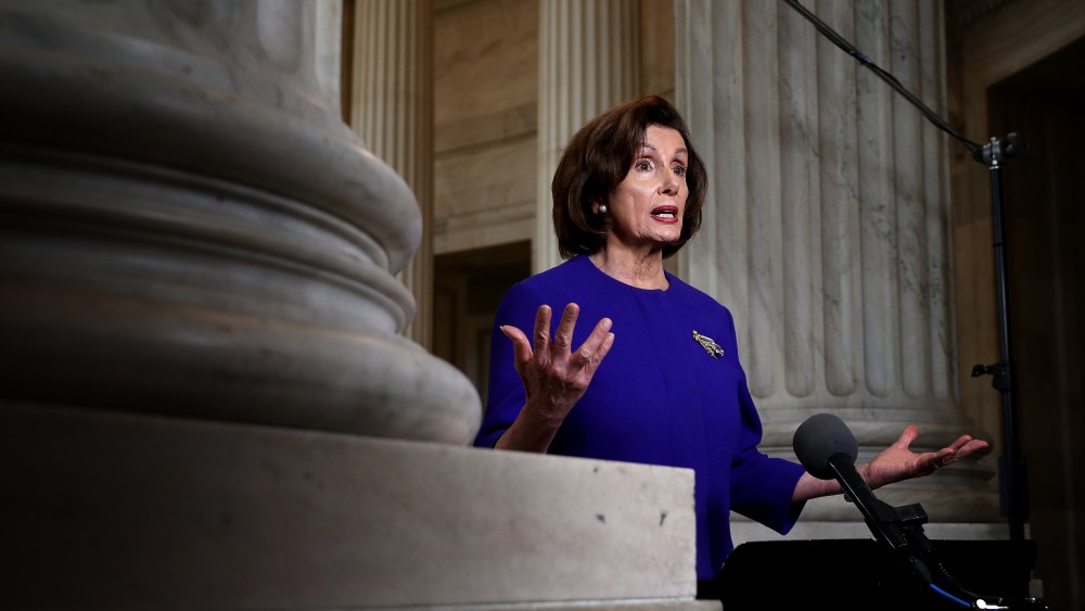 Image: Speaker of the House Nancy Pelosi during an interview at the Capitol on April 1, 2020.