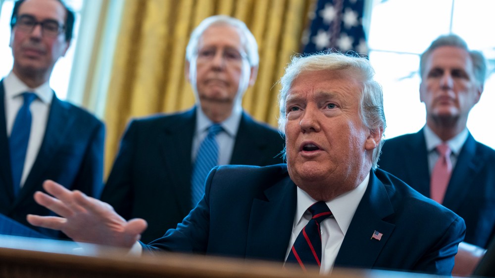 Image: Donald Trump, Steven Mnuchin, Mitch McConnell, Kevin McCarthy