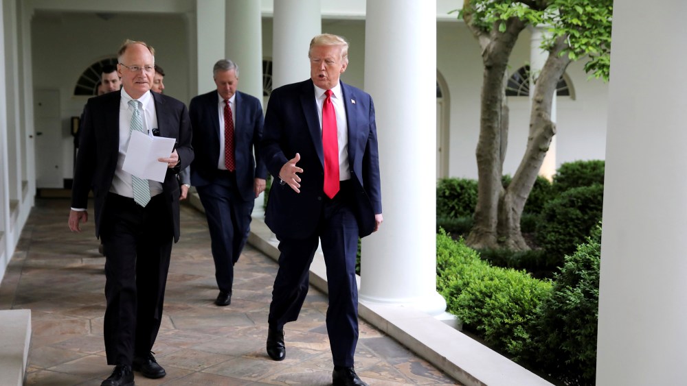 Image: President Trump talks with Reuters in interview at the White House in Washington