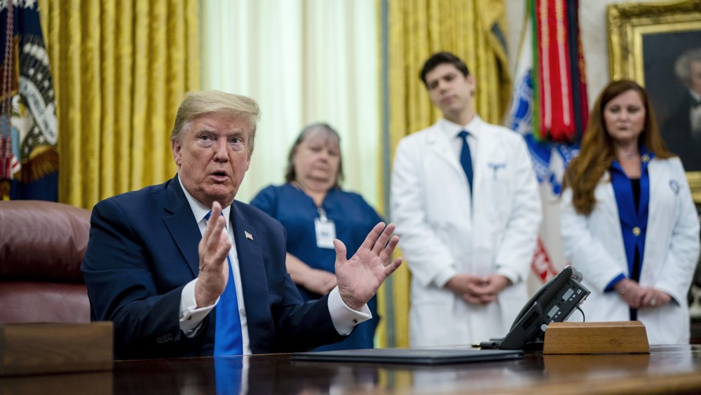 Image: President Trump Holds Proclamation Signing In Honor Of National Nurses Day