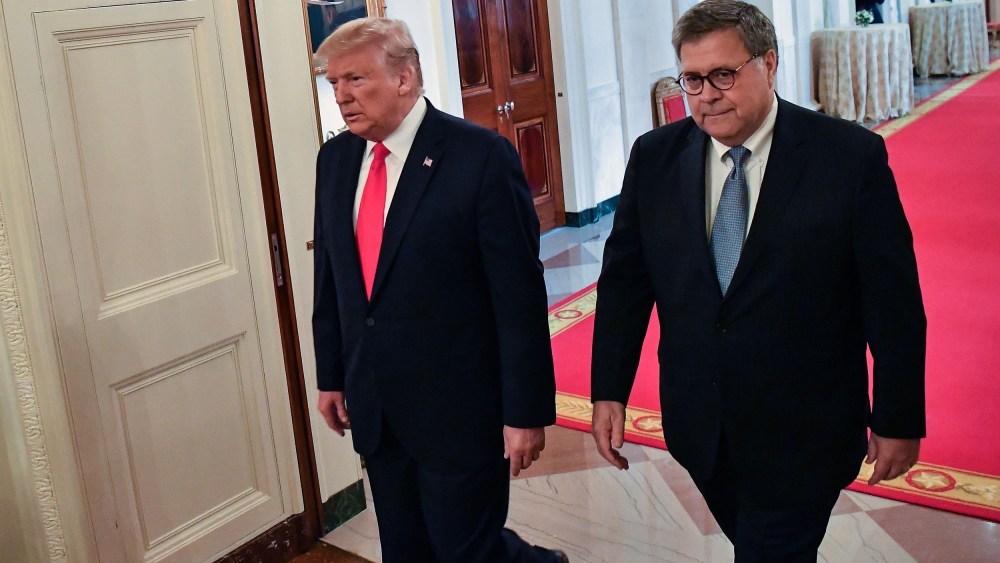 Image: Donald Trump, William Barr