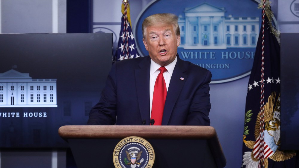 Image: U.S. President Trump holds a news conference at the White House in Washington