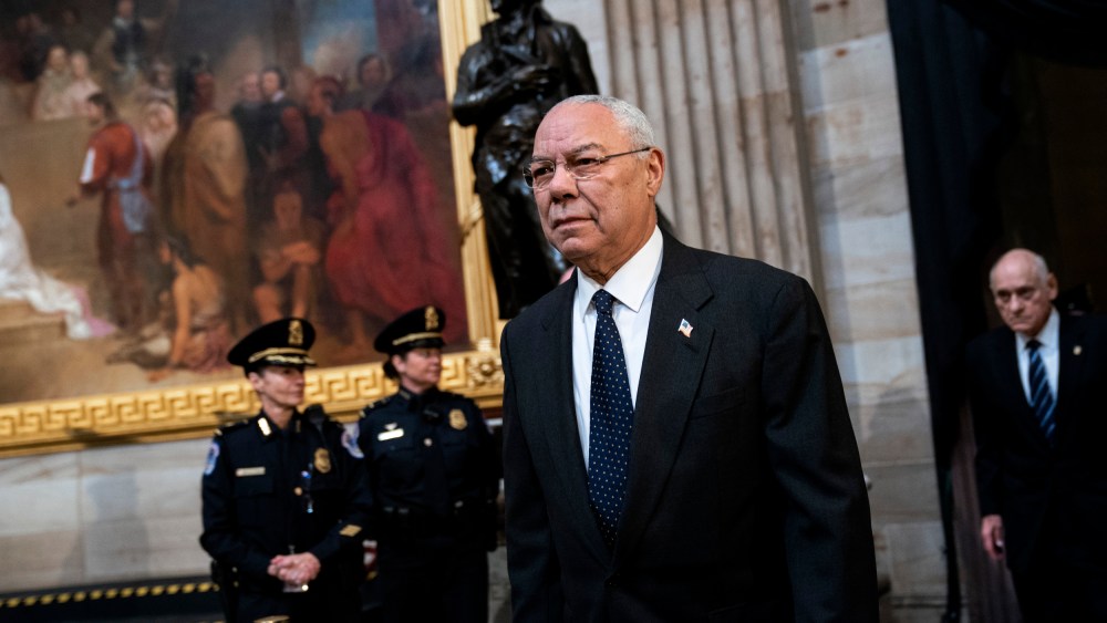 Image: Colin Powell arrives at the Capitol on Dec. 4, 2018.