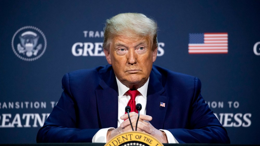 Image: President Donald Trump attends a roundtable at the Gateway Church in Dallas, Texas, on June 11, 2020.