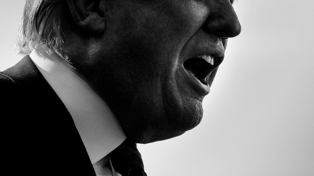 Image: President Donald Trump speaks to reporters outside of the White House on June 8, 2018.