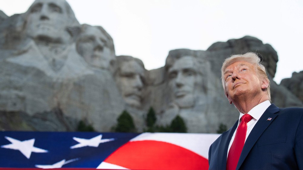 Image: President Donald Trump arrives for the Independence Day events at Mount Rushmore National Memorial in Keystone, South Dakota
