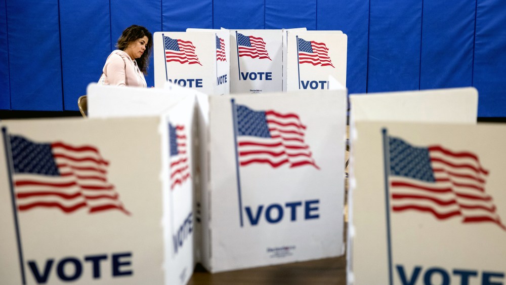 Image: ***BESTPIX*** Voters In 14 States Head To The Polls On Super Tuesday