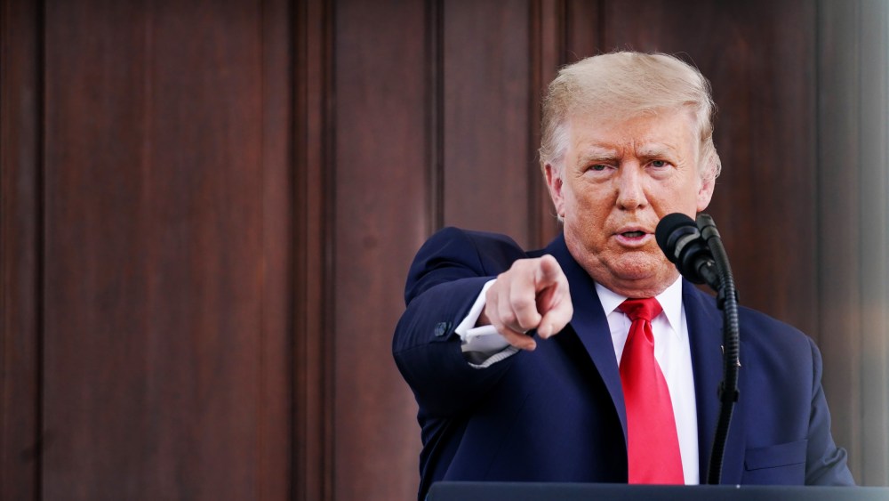 Image: President Donald Trump Deliver Remarks Outside White House