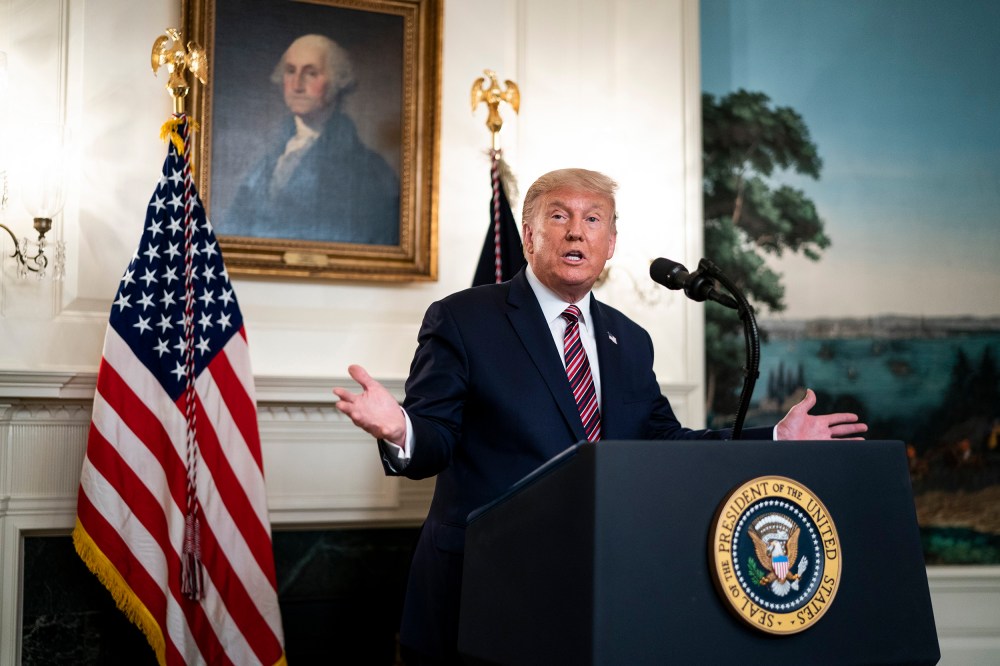 Image: President Donald Trump announces his list of potential Supreme Court nominees in the Diplomatic Reception Room of the White House