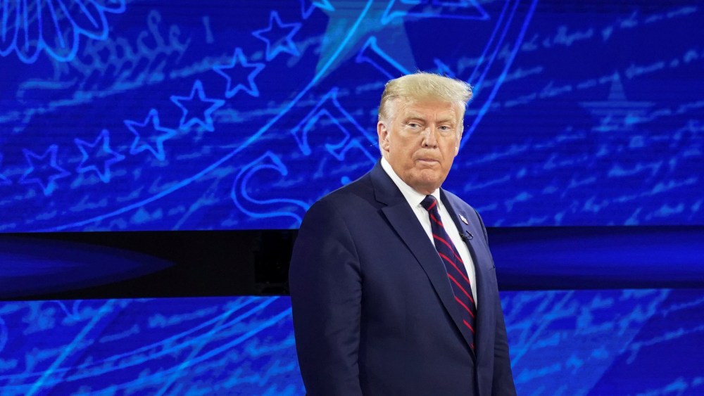 Image: Trump attends ABC News town hall in Philadelphia, Pennsylvania